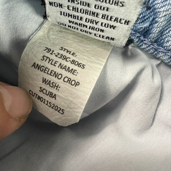 Rails Jeans Women's 26x26* Angeleno Crop Ultra Wide Leg Light Blue Denim Tag 24 - Picture 9 of 16